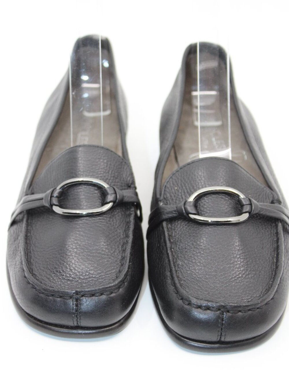 Aerosoles NWOT Women Wedge Shoes 6M Black Leather Cushion Casual Leather Shift